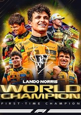 A4 Photo Signed Lando Norris