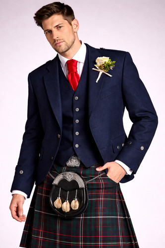 Scottish navy blue - blue, kilt