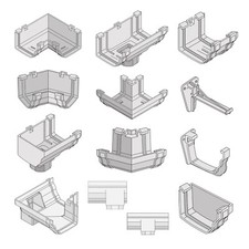 Marley Classic Conservatory Gutter Plastic Ogee Profile Ultraframe uPVC Roof