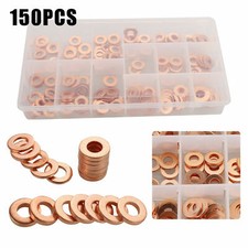 150pcs Copper Diesel Injector Washers Fuel Set Seal Rings Assortment Kit UK