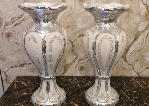 Mirrored floor vase - floor,