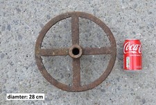 old vintage cast iron wheel -