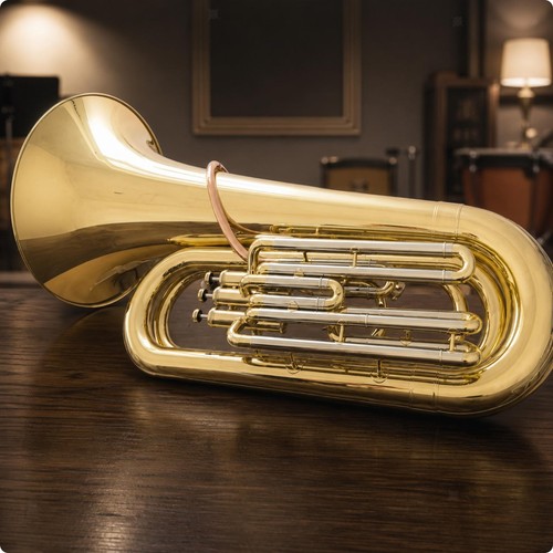 Tuba with three valves - with,