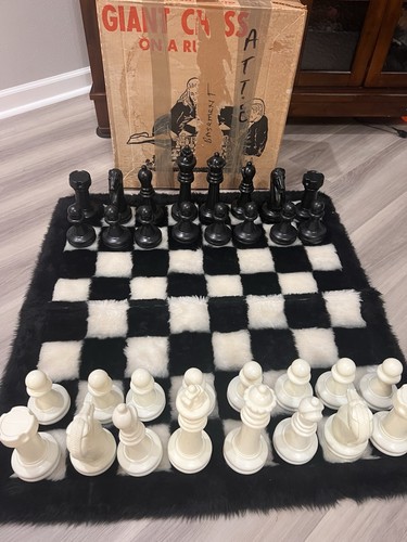 Vintage giant chess on a - chess,