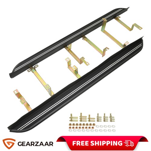 Black side steps fit - black,