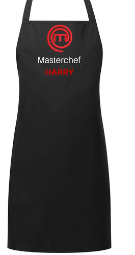 Embroidered master chef apron - embroidered,