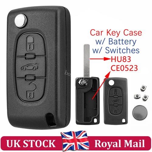 Button flip car key - key, case