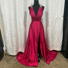 Sherri Hill Raspberry Satin