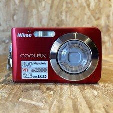 Nikon COOLPIX S210 8.0MP Digital Camera Red - Tested & Working- Read Description