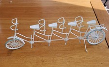 Minature Quadracycle Four Person Tandem Tinplate Toy Bicycle Toy Dolls House