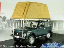 LADA NIVA MODEL CAR ROOF TENT GREEN 1:43 SCALE IXO CAMPER CAMPERVAN 1981 IST K8