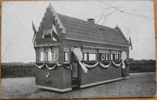 1910 PC - Decorated Dutch Trolley/RR Car- Waffle Bakery