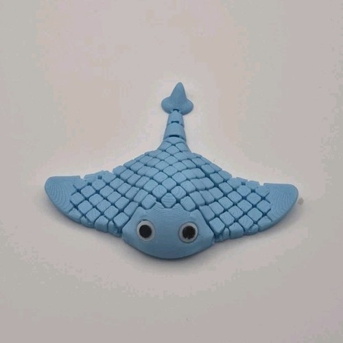 Blue manta ray - blue, stingray