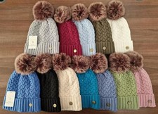 Womens Winter Hat Cable Knit