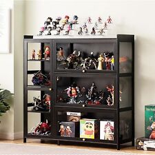 Acrylic Collection Cabinet Standing Display Case Bookcase Cabinet Black 100cm