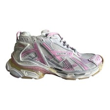 Balenciaga Runners Size UK 11 White / Pink Vintage Distressed Sneakers  EU45
