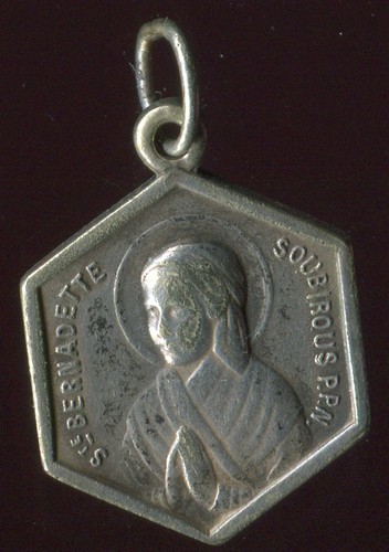 Antique silver tone medal of - ,