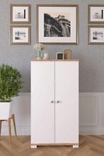Multi-Purpose 110 cm Shoe Cabinet with 2 Doors Oak White