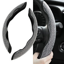 Crystal Rhinestone Universal Car Steering Wheel Grip Booster Cover Trim Non Slip