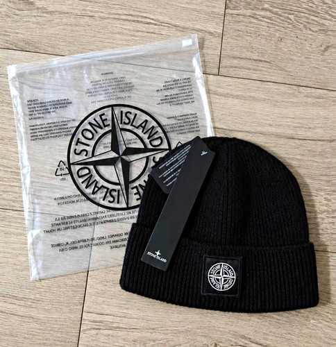 Stone island black wool - black,