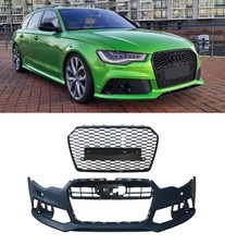 AUDI A6 C7 FRONT BUMPER & GRILLE RS6 BODY KIT CONVERSION PRIMED 2012-2015