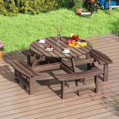 Person round picnic table - round,