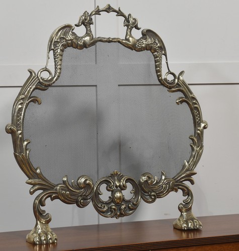 Brass rococo revival fire - rococo,