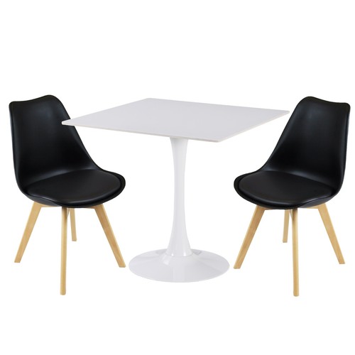 White square ceramic dining - white,