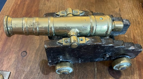 Antique oak and brass desk - antique,
