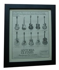 ANTORIA GUITARS+POSTER+AD+VINTAGE QUALITY FRAMED ORIGINAL 1973+FAST WORLD SHIP