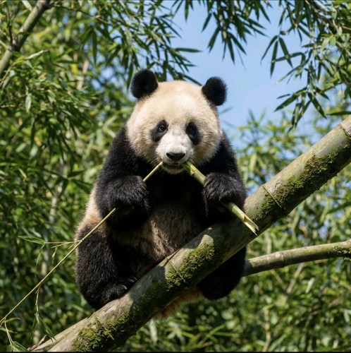 Panda bear having his - panda,