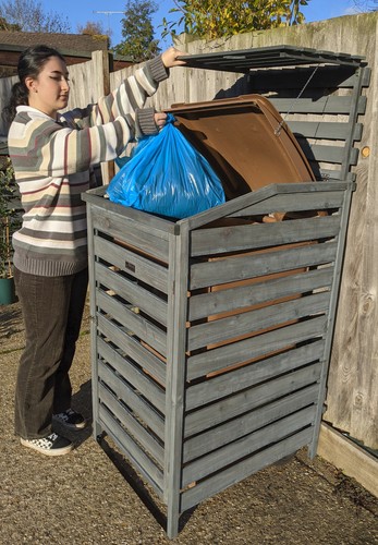Single wheelie bin store - single,
