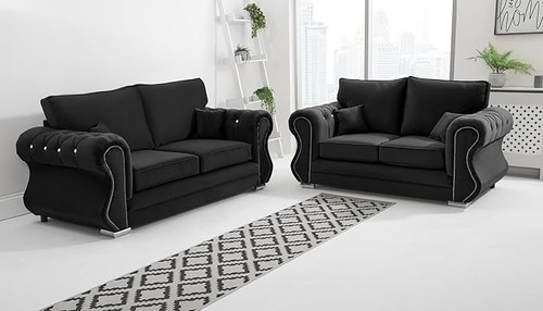 Velvet sofa suite set - sofa,