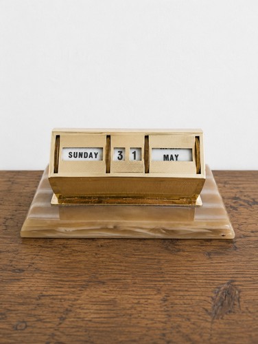 Vintage brass perpetual desk - brass,