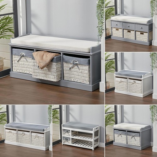 Wooden hallway bench - bench, shoe