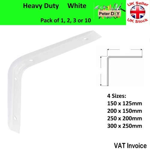 White shelf bracket reinforced - shelf,