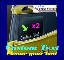 CUSTOM TEXT truck window