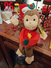 Christmas Curious George Toy Network 8” Plush Stuffed Animal NEW with tags