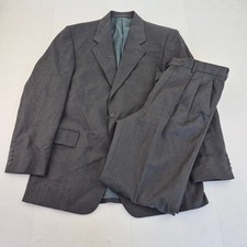 JOHN LEWIS Suit 42R Trousers W34 L30 Grey Men's Wool Two Piece BERWIN & BERWIN