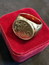 gold Plated Full Sovereign Ring 
