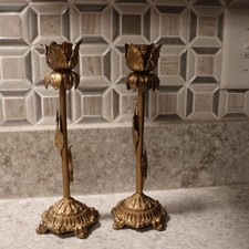 VTG  Brass Large Rose Flower