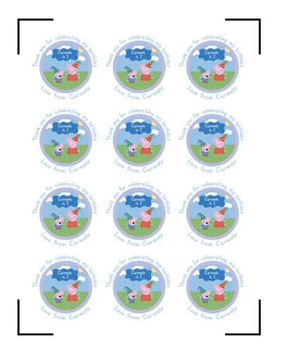 Peppa pig birthday stickers - birthday,