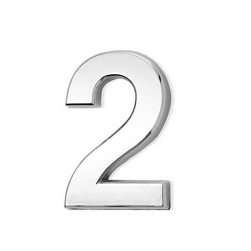 Silver chrome numbers - silver, house
