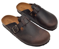 Sabot unisex pelle e sughero Modello Birkenstock Boston Made in Italia Comfort