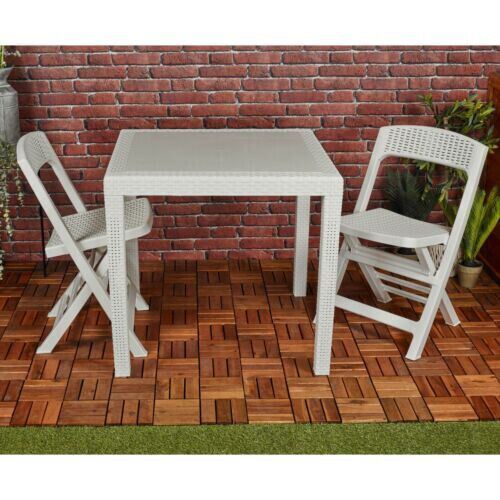 White 2pc plastic weather - 2pc,