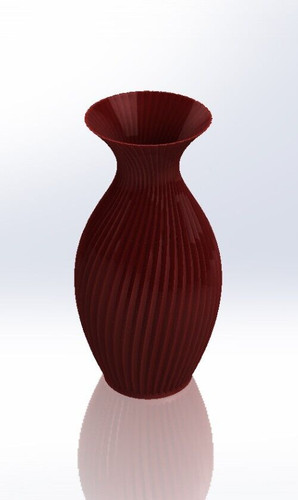 Printed spiral swirl vase - swirl,