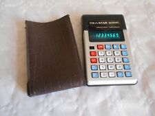 vintage calculator  Tri Star 805MD green led type working with case