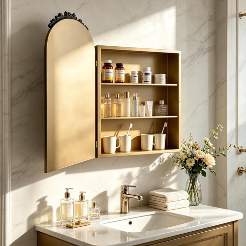Vintage metal frame bathroom - frame,