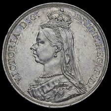 1887 Queen Victoria Jubilee Head Silver Crown, G/EF