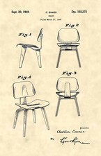 Charles Eames Chair Patent Art - Vintage Charles Eames Antique Furniture 252